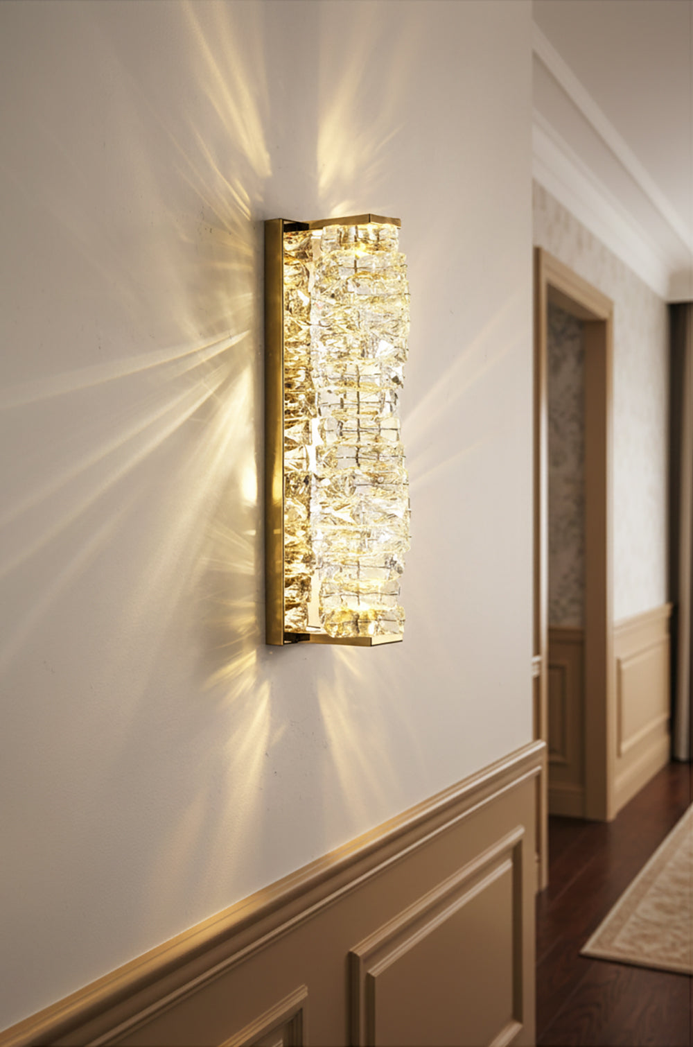 Crystal Laminated Wall Light