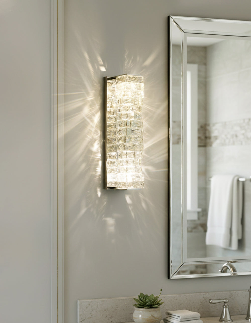Crystal Laminated Wall Light