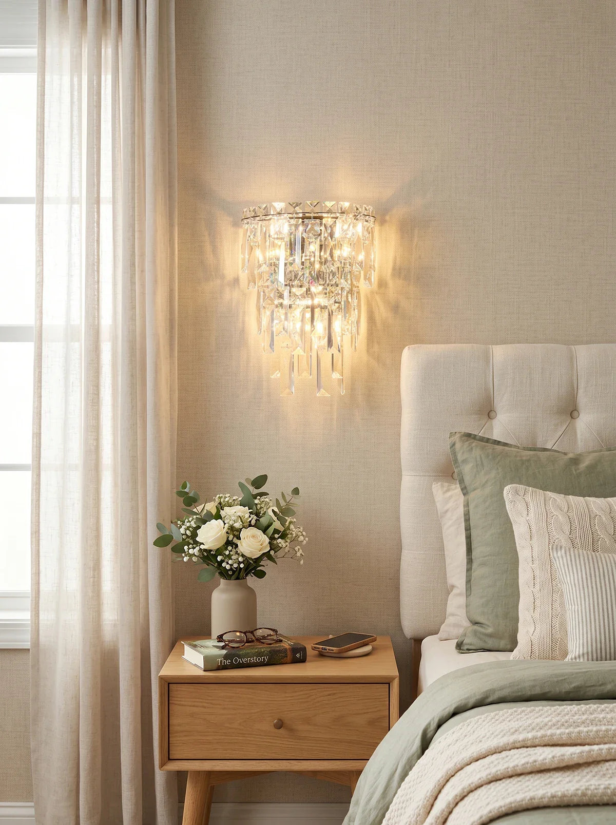 Crystal Rainfall Cyra Wall Lamp