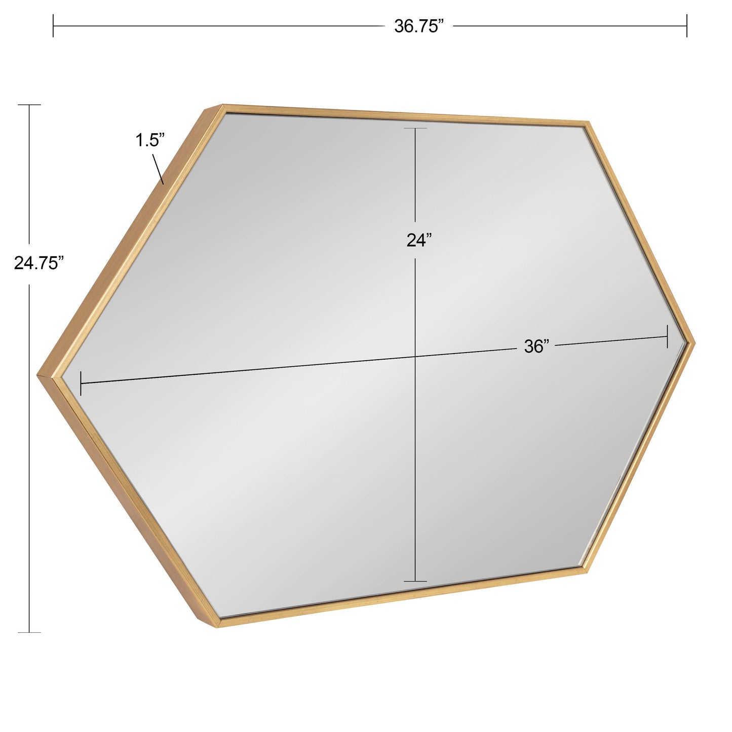 Rhodes Framed Hexagon Wall Mirror