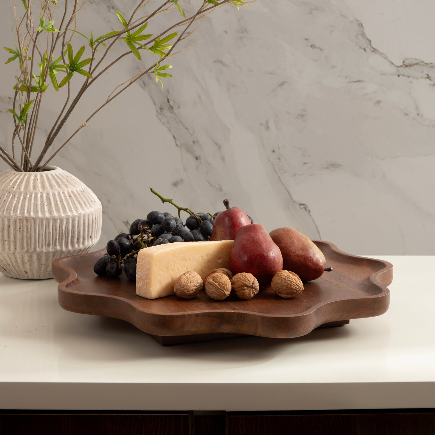 Alezar Wood Lazy Susan Tray