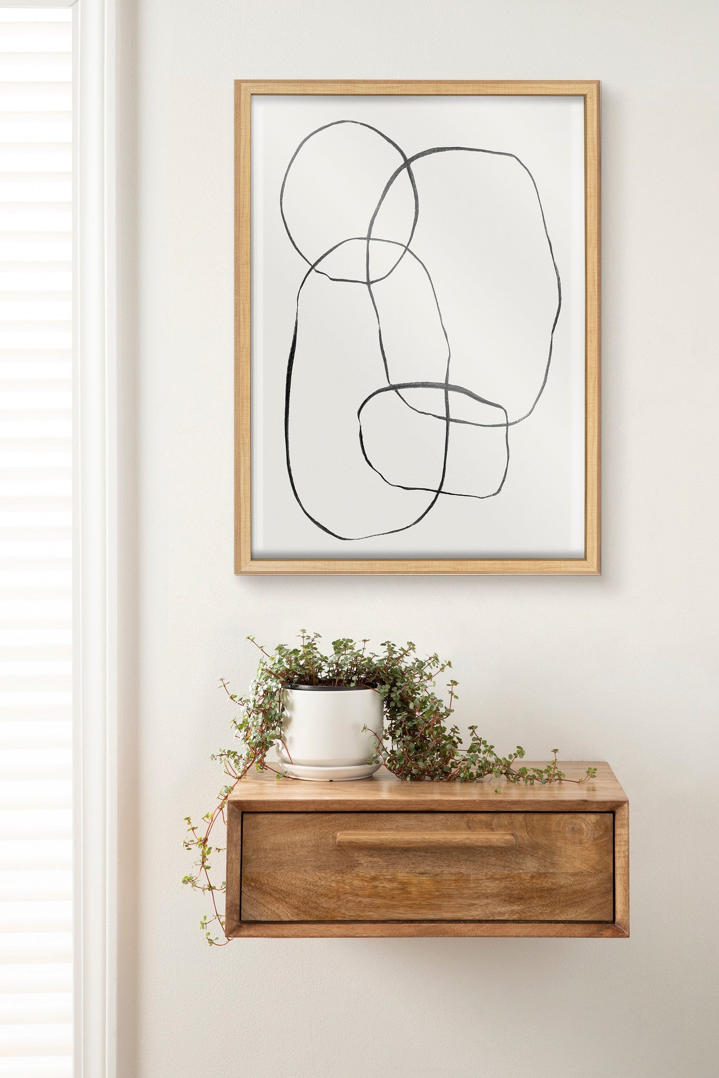 Blake 871 Modern Circles Framed Printed Glass by Teju Reval of SnazzyHues