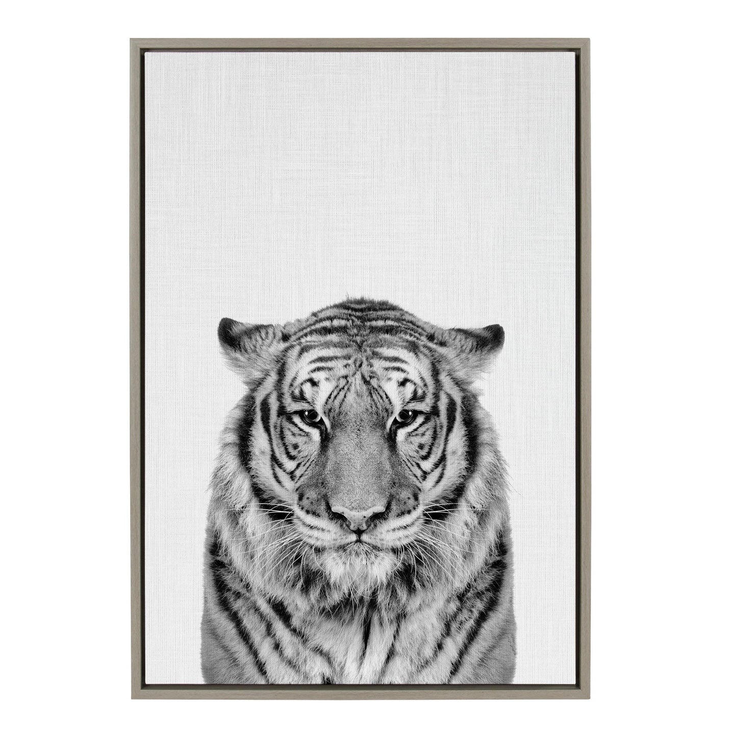 Sylvie Tiger Framed Canvas by Simon Te of Tai Prints
