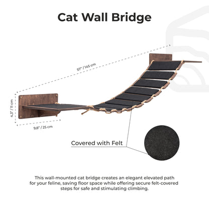 Cat Wood Bridge Dark Walnut