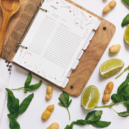 Dividers for Recipe Book