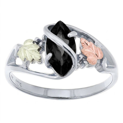 Marquise Onyx - Black Hills Gold Ladies Ring