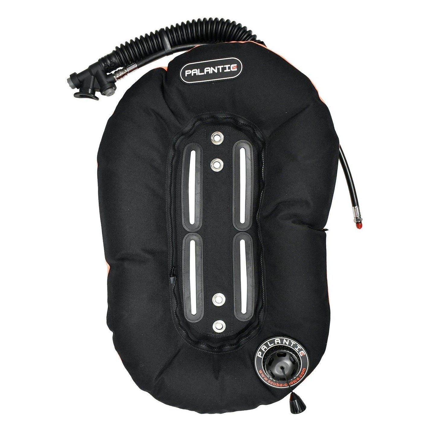 Palantic Neptune Pro Diving Donut Wing Single Tank 30lbs, Black w/ Orange Accent