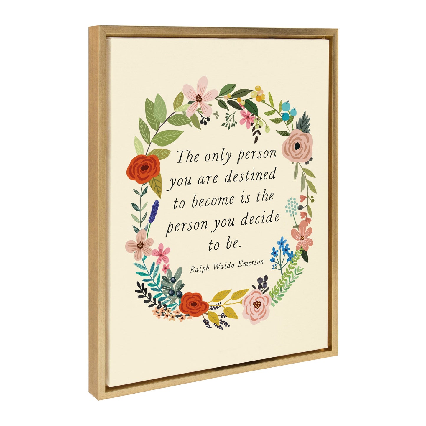 Sylvie MC441 The Only Person Framed Canvas by Mia Charro