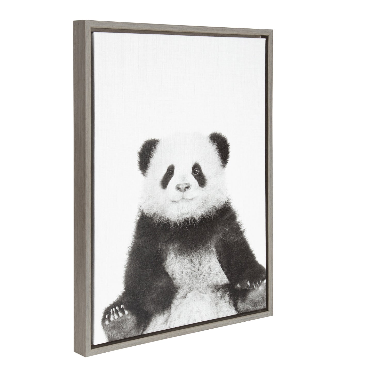 Sylvie Panda Framed Canvas by Simon Te Tai