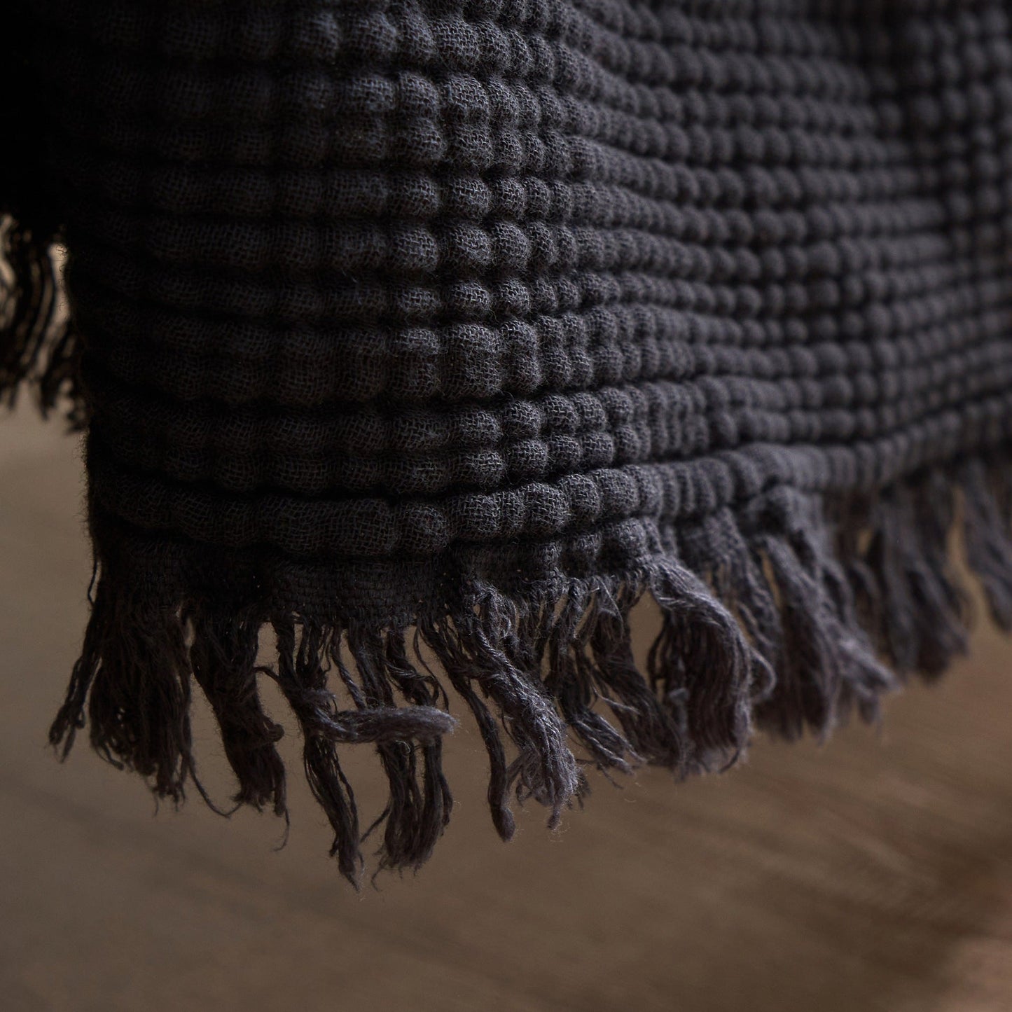 Japanese Four-Layer Muslin Cotton Tassel Throw Blanket