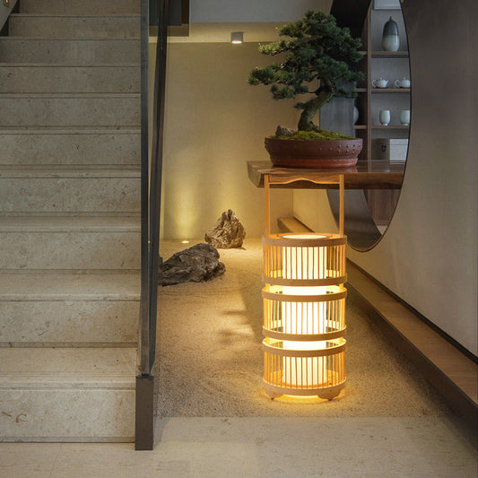 Japanese Bamboo Floor Lamp