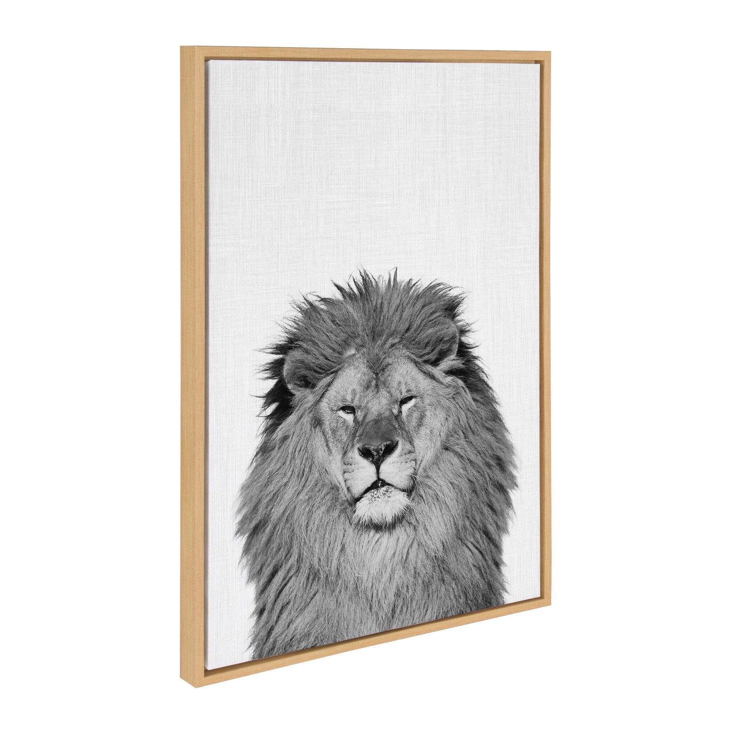 Sylvie Lion Framed Canvas by Simon Te Tai