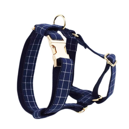 Plaid Dark Blue Set