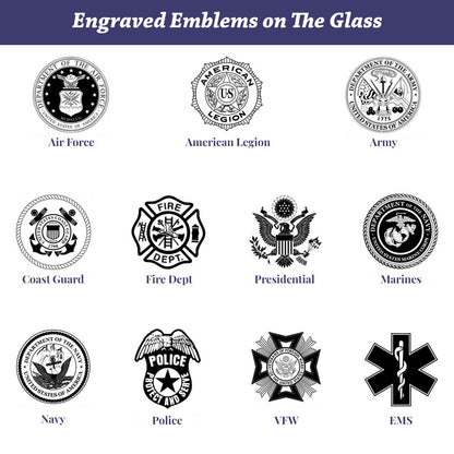 Flag Display Case Veterans with Personalized Plaque