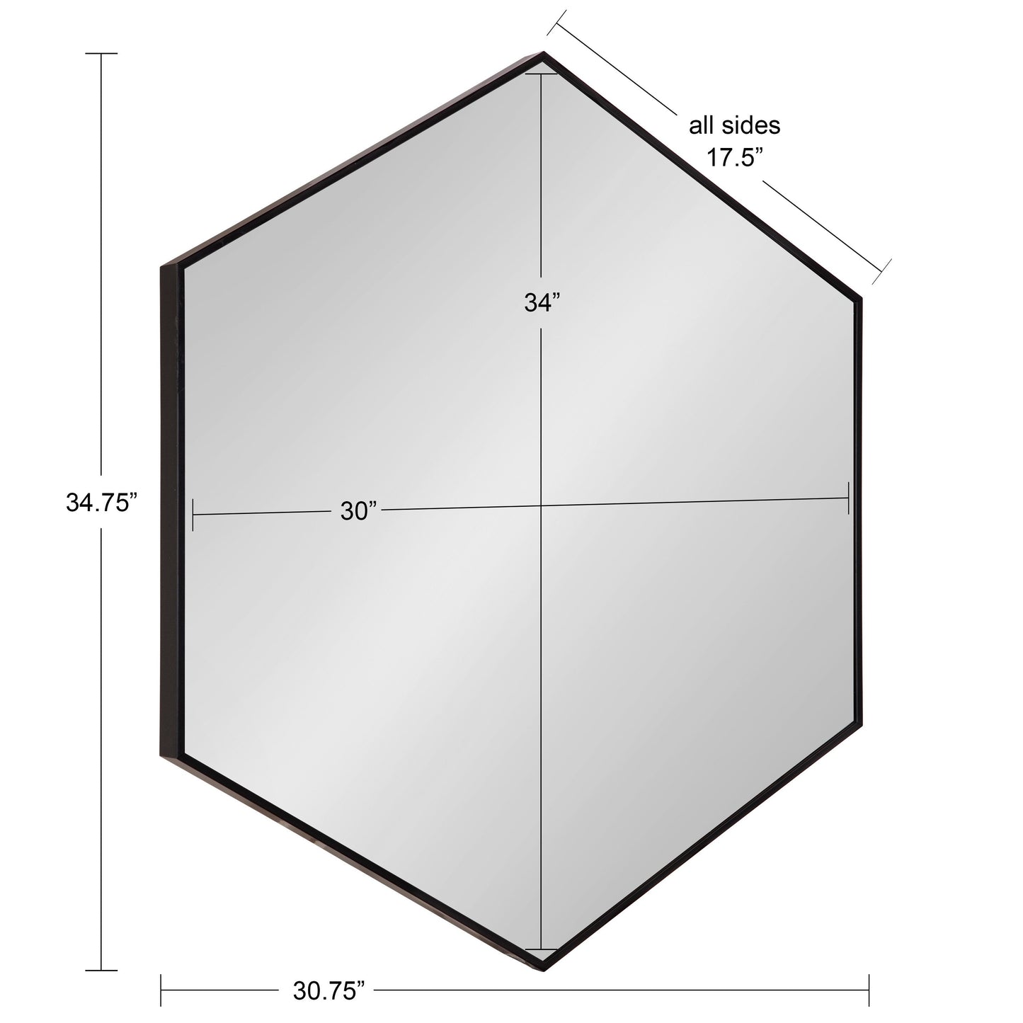 Rhodes Framed Hexagon Wall Mirror