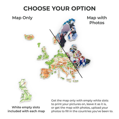 Europe Photo Map Physical