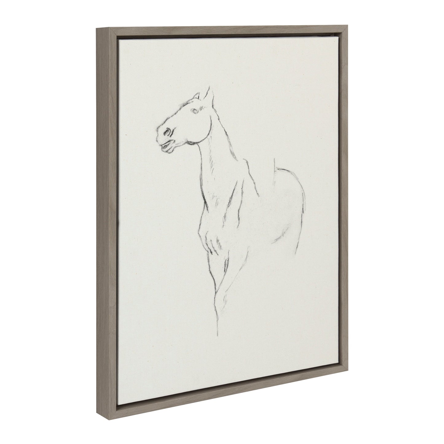 Sylvie Edgar Degas Horse Turned Three Quarters 1880 BW Framed Canvas by The Art Institute of Chicago