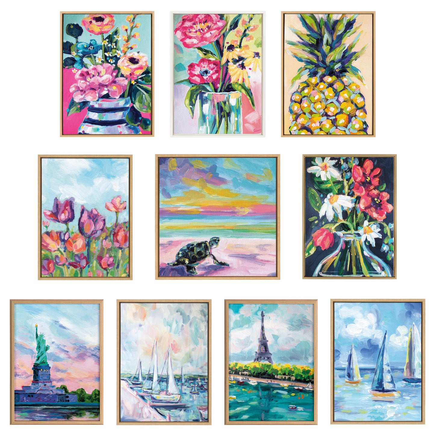 Sylvie Pineapple Study No 2 Framed Canvas by Rachel Christopoulos