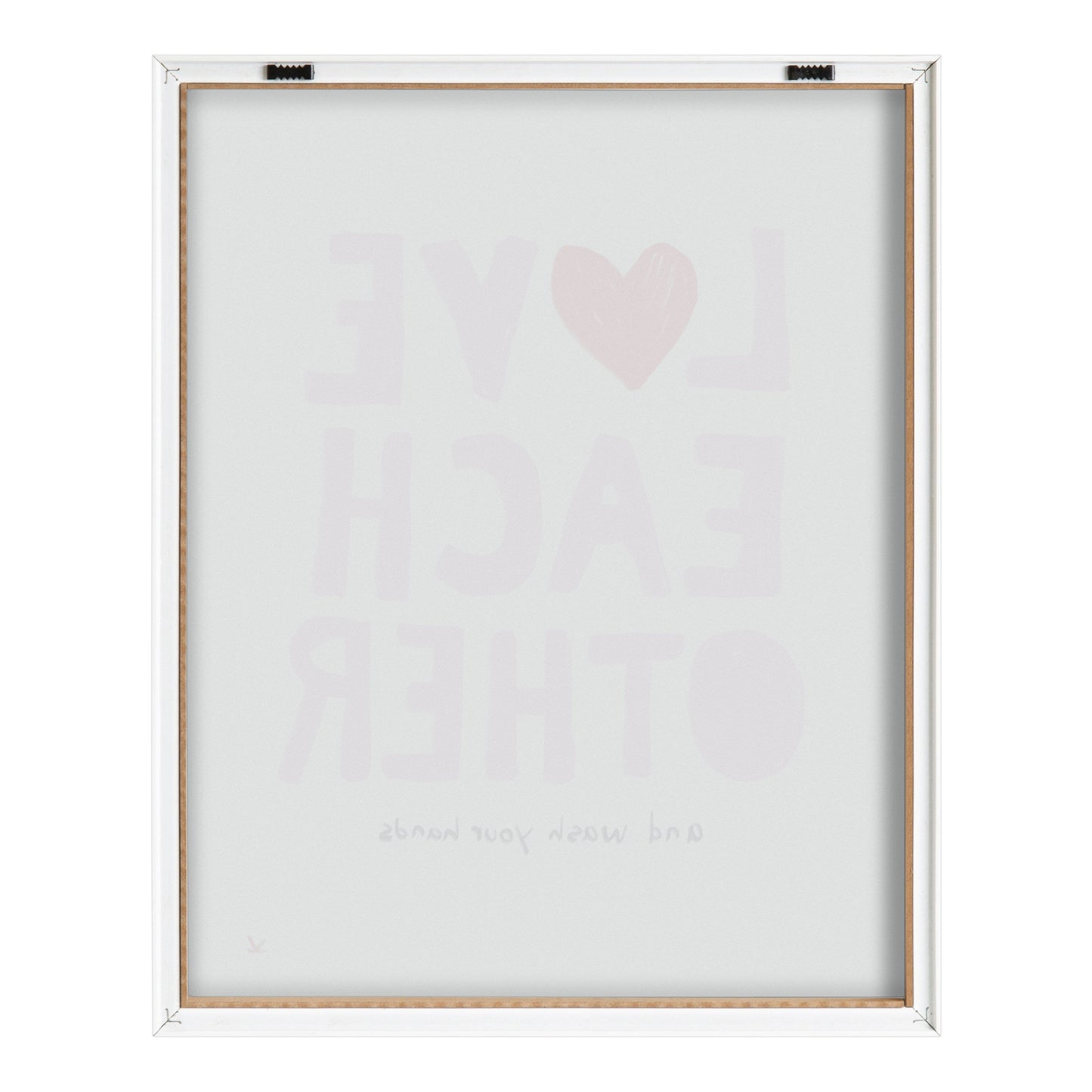 Blake Love Each Other Framed Printed Glass by Kelly Knaga