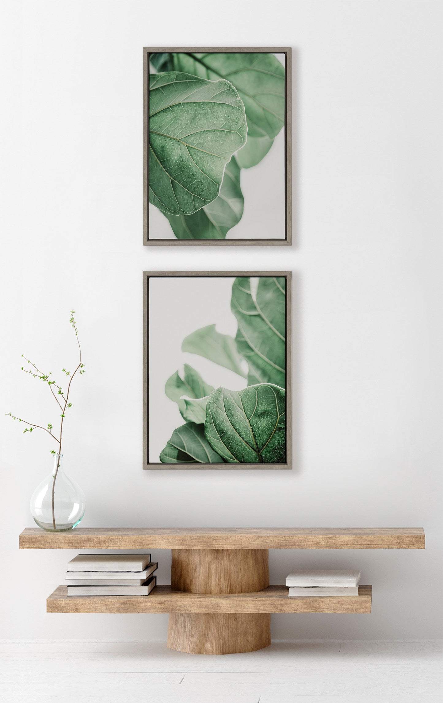 Sylvie Plant Study 6 and Plant Study 7 Framed Canvas Set by Alicia Abla