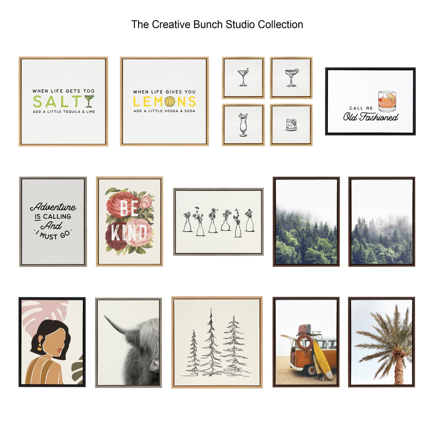 Sylvie Modern Botanical Vase 3 Framed Canvas by The Creative Bunch Studio