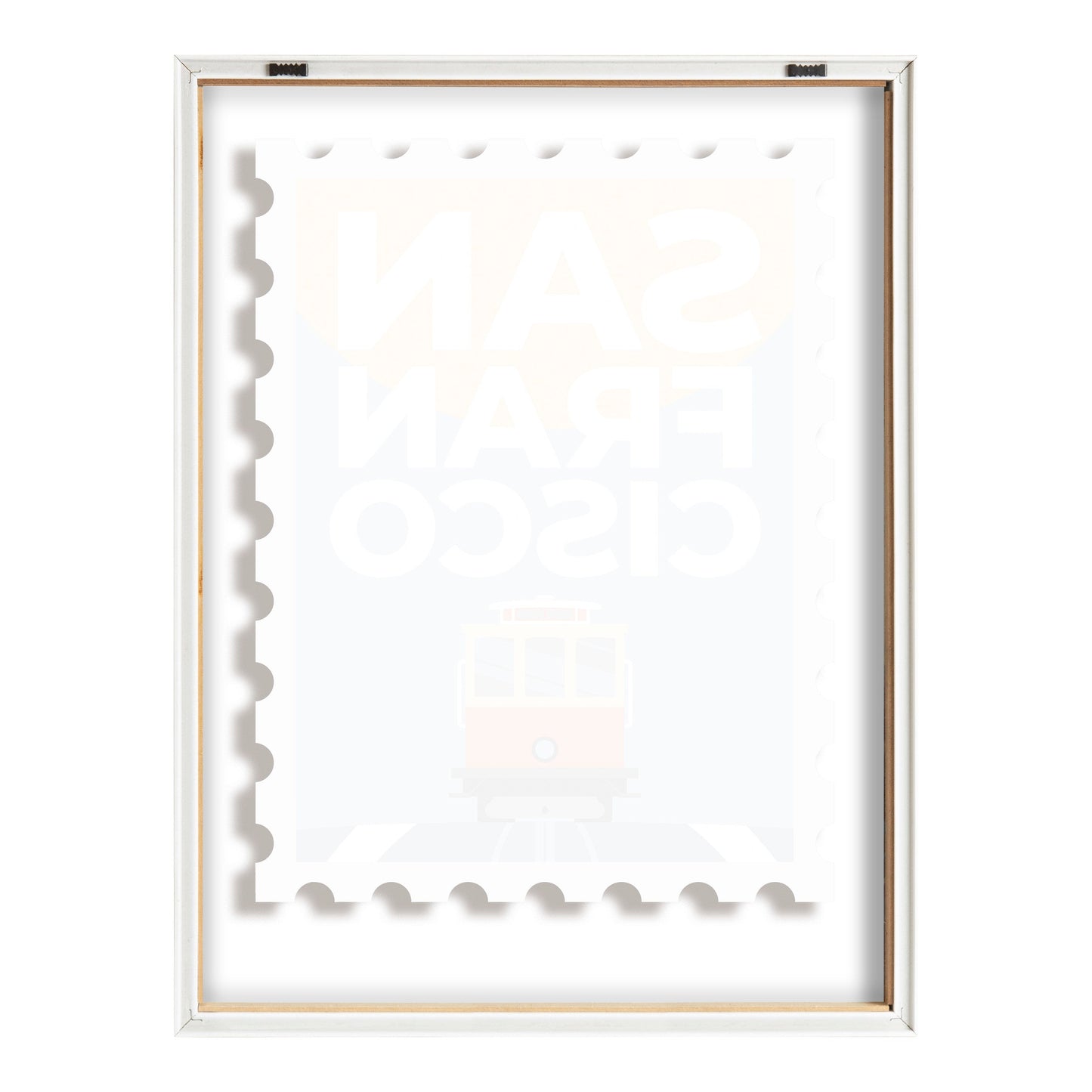 Blake Stamp San Fran Framed Printed Glass by Rocket Jack