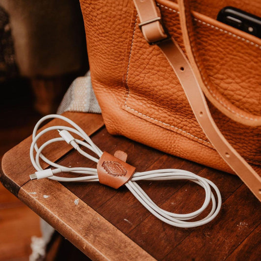 Leather Headphone/Cord Keeper  - USA Made