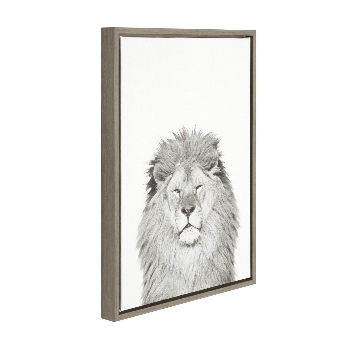 Sylvie Lion Framed Canvas by Simon Te Tai