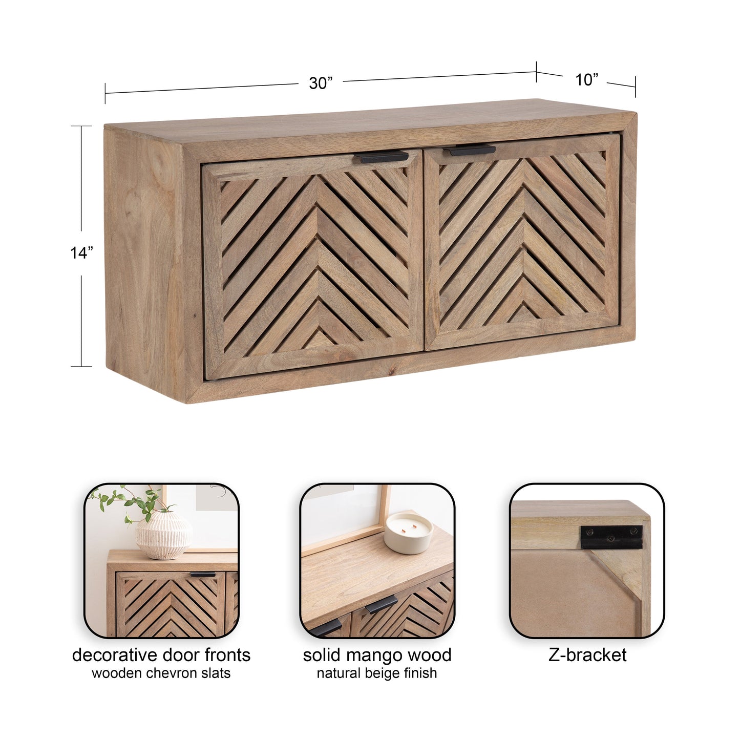 Mezzeta Decorative Wood Wall Cabinet