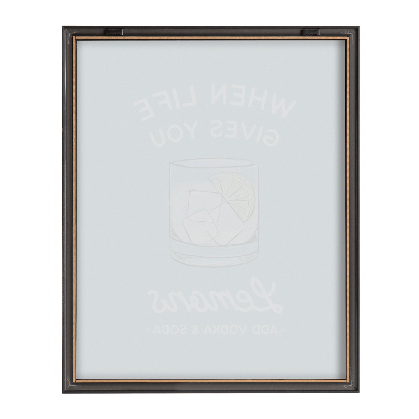 Blake When Life Gives You Lemons Blue Framed Printed Glass by The Creative Bunch Studio