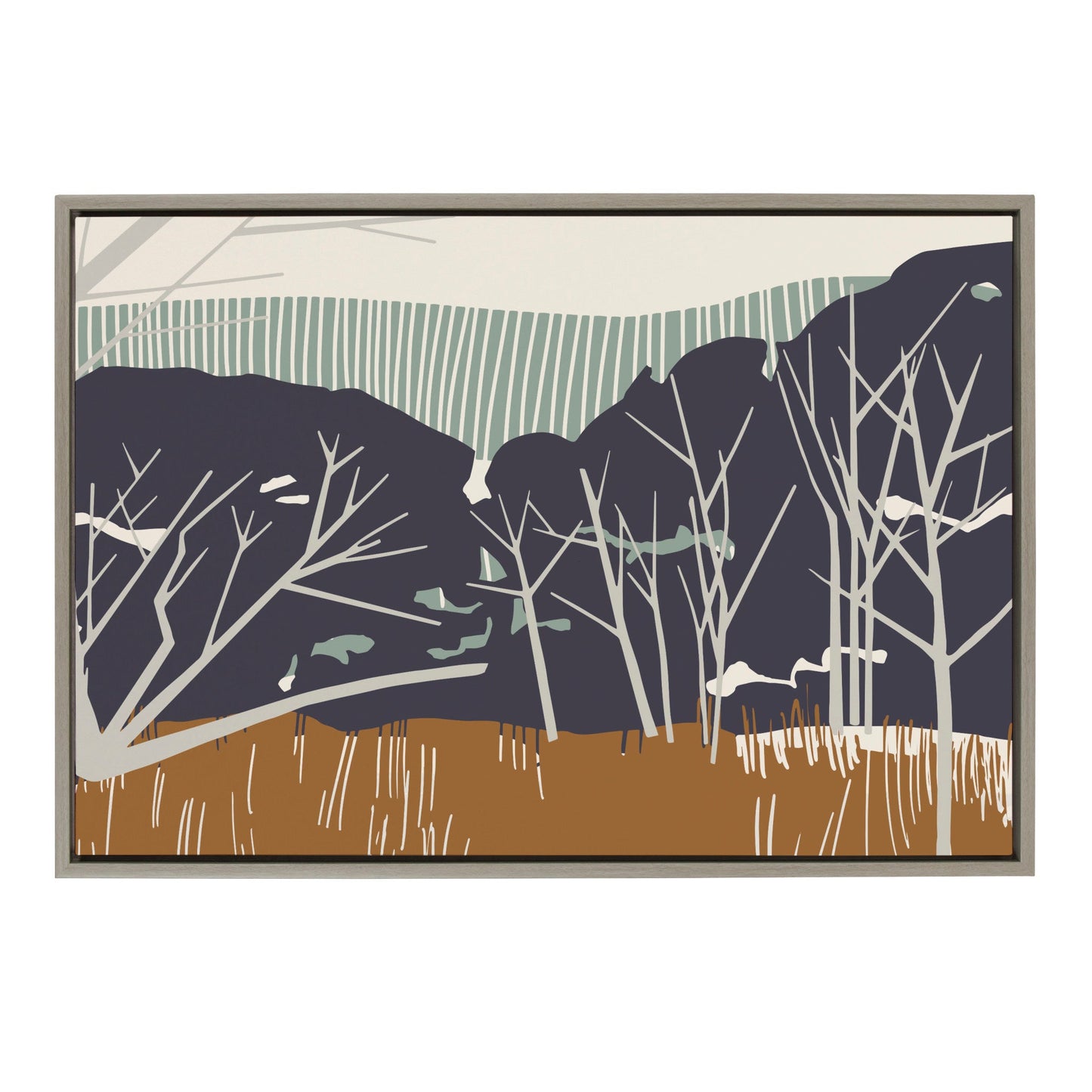 Sylvie Daily Walk Marsh Horizontal Framed Canvas by Hannah Beisang