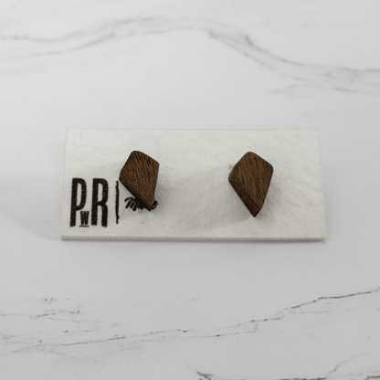 Fire Wood Stud Earrings