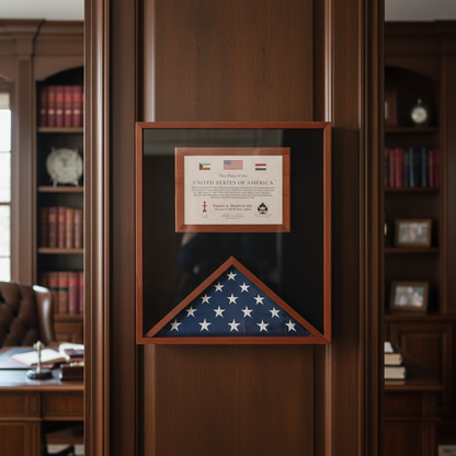 Flag and Document Case for 3ft x 5ft US Made - Cherry.