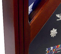 Flag Display Case American Flag Box Burial Flag Case. - Corner flag case