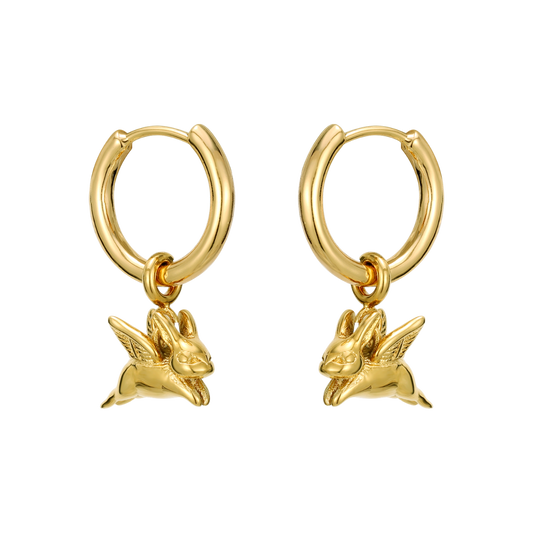 Flying Bunny Earrings