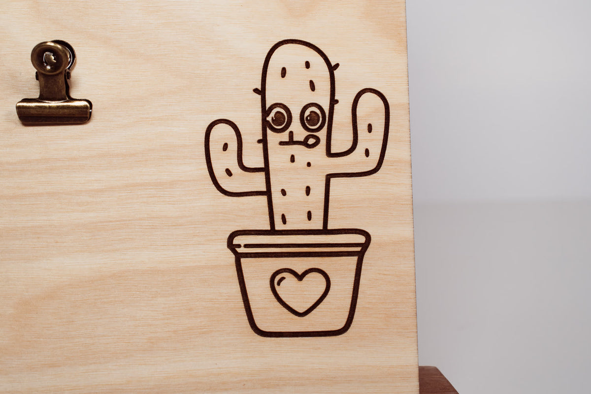 Wooden Message Board with Clip