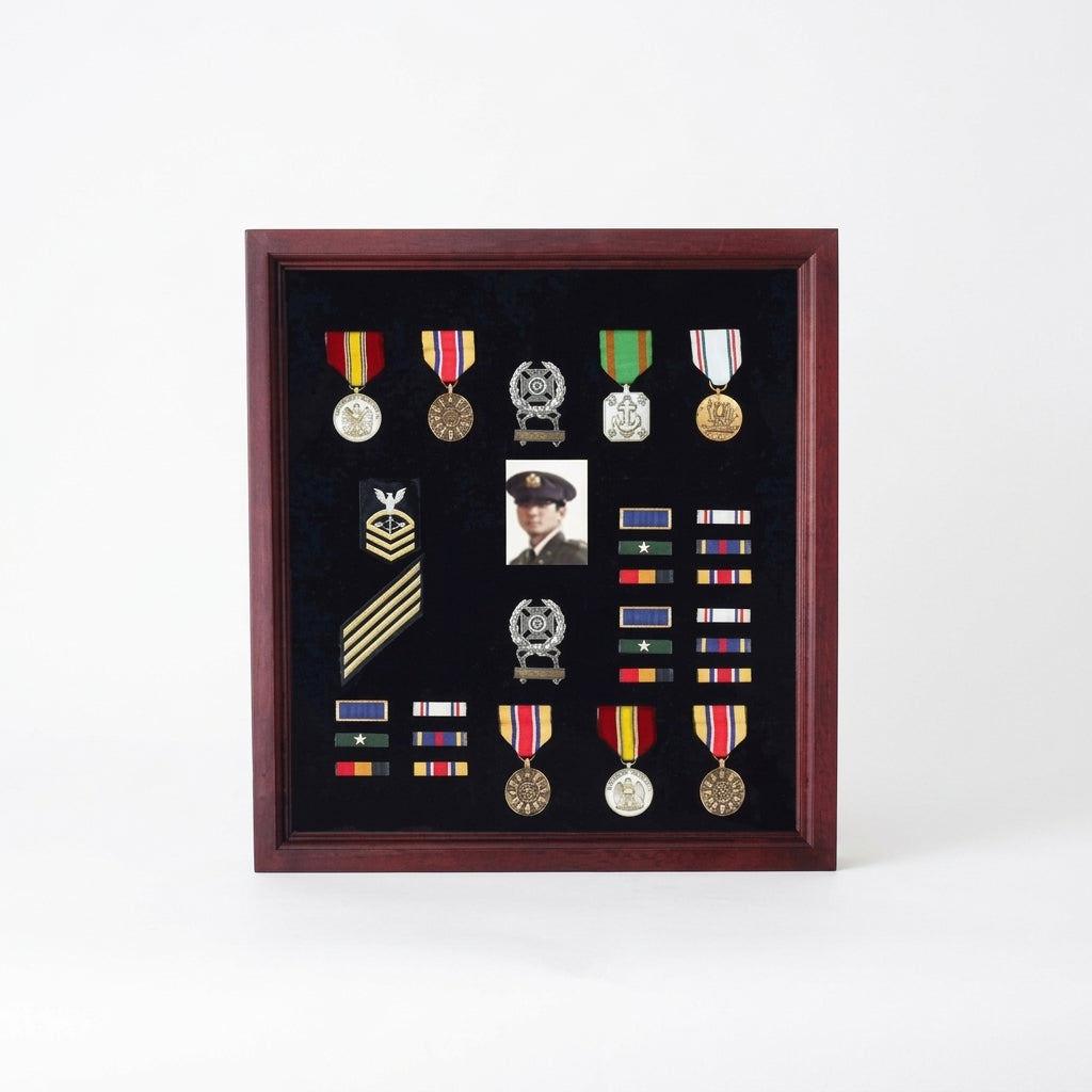 Flag Photo and Badge Display Case