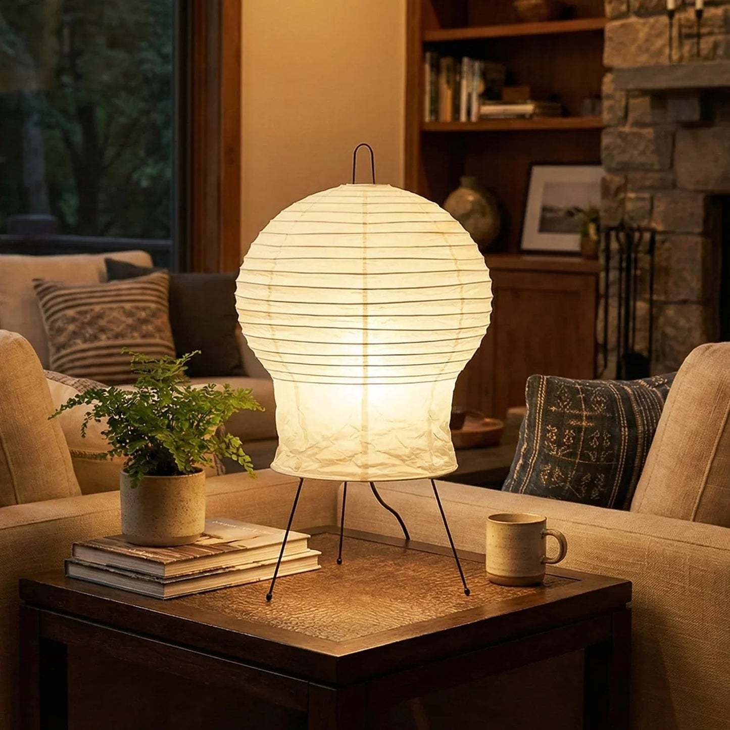 Akari Gourd Shaped 2N Table Lamp