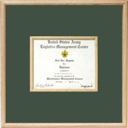 US Marine Corp Certificate Display Case in middle.