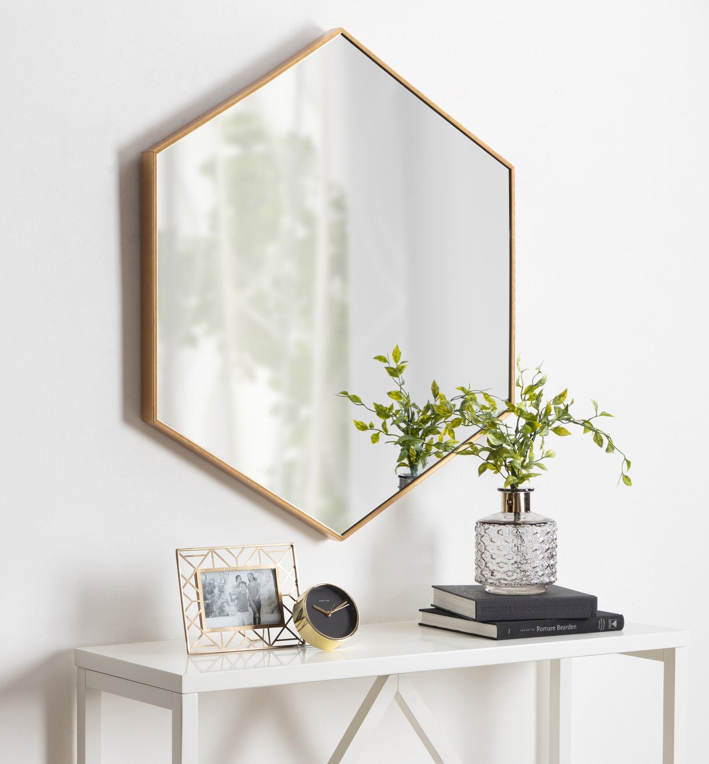 Rhodes Framed Hexagon Wall Mirror
