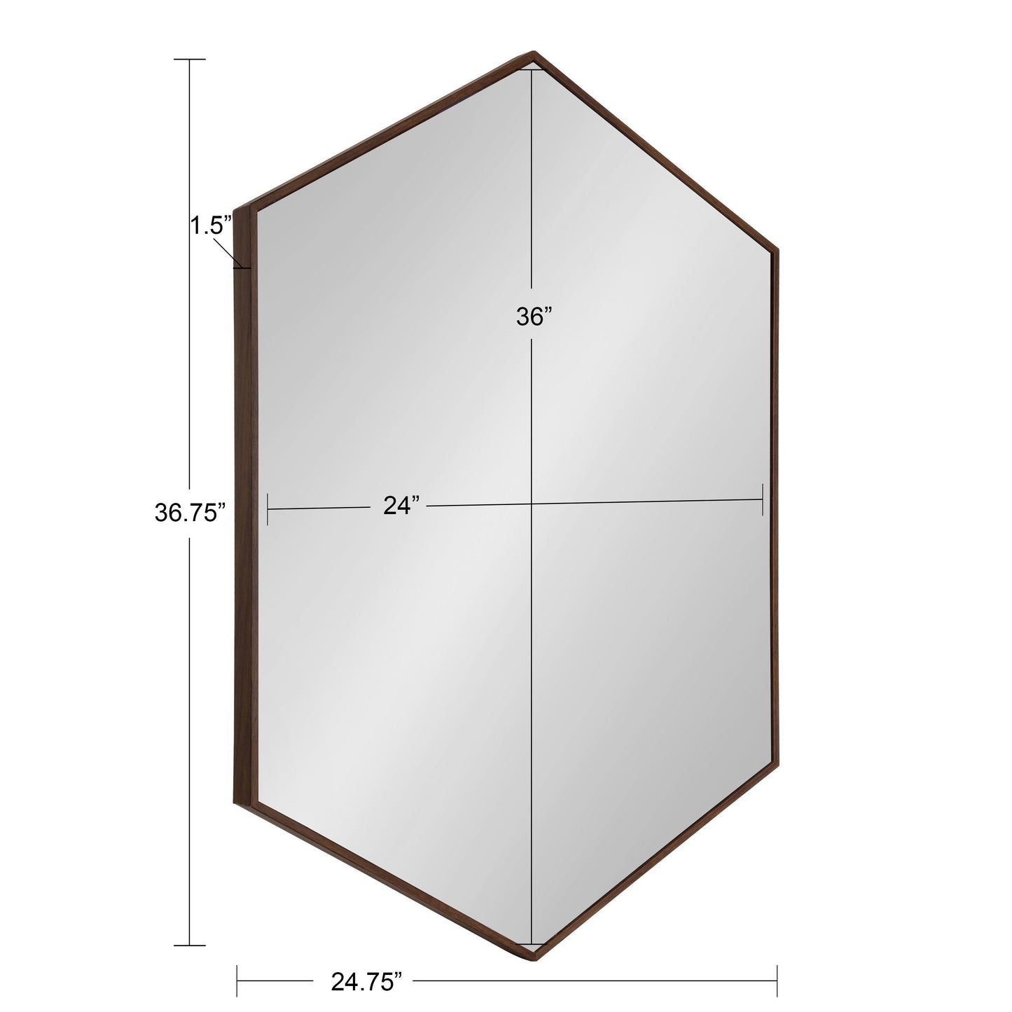 Rhodes Framed Hexagon Wall Mirror