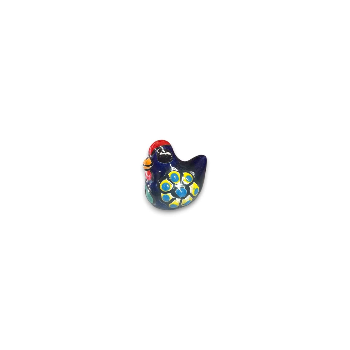 Set of 2 Talavera Chicken Figurines | Mexican Ceramic Chickens