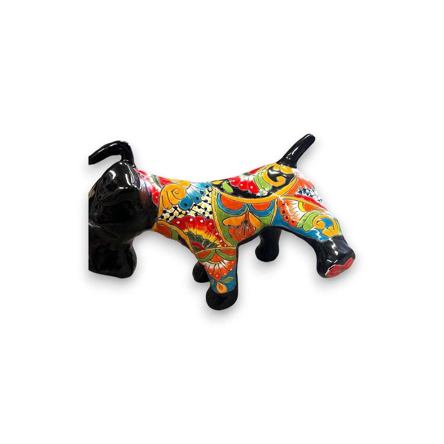 Talavera Dog Statue | Playful Peeing Dog Design