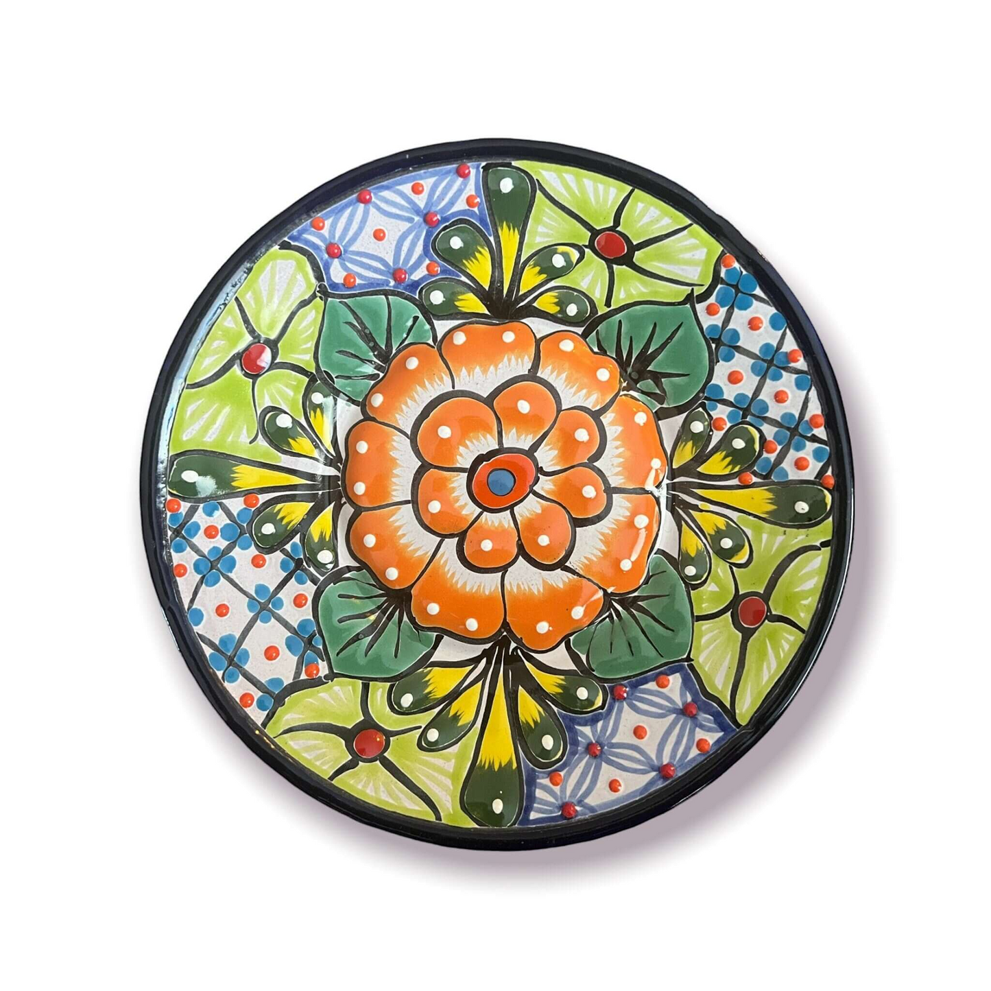 Talavera Dinnerware Set | 43-Piece Floral Tableware for 8