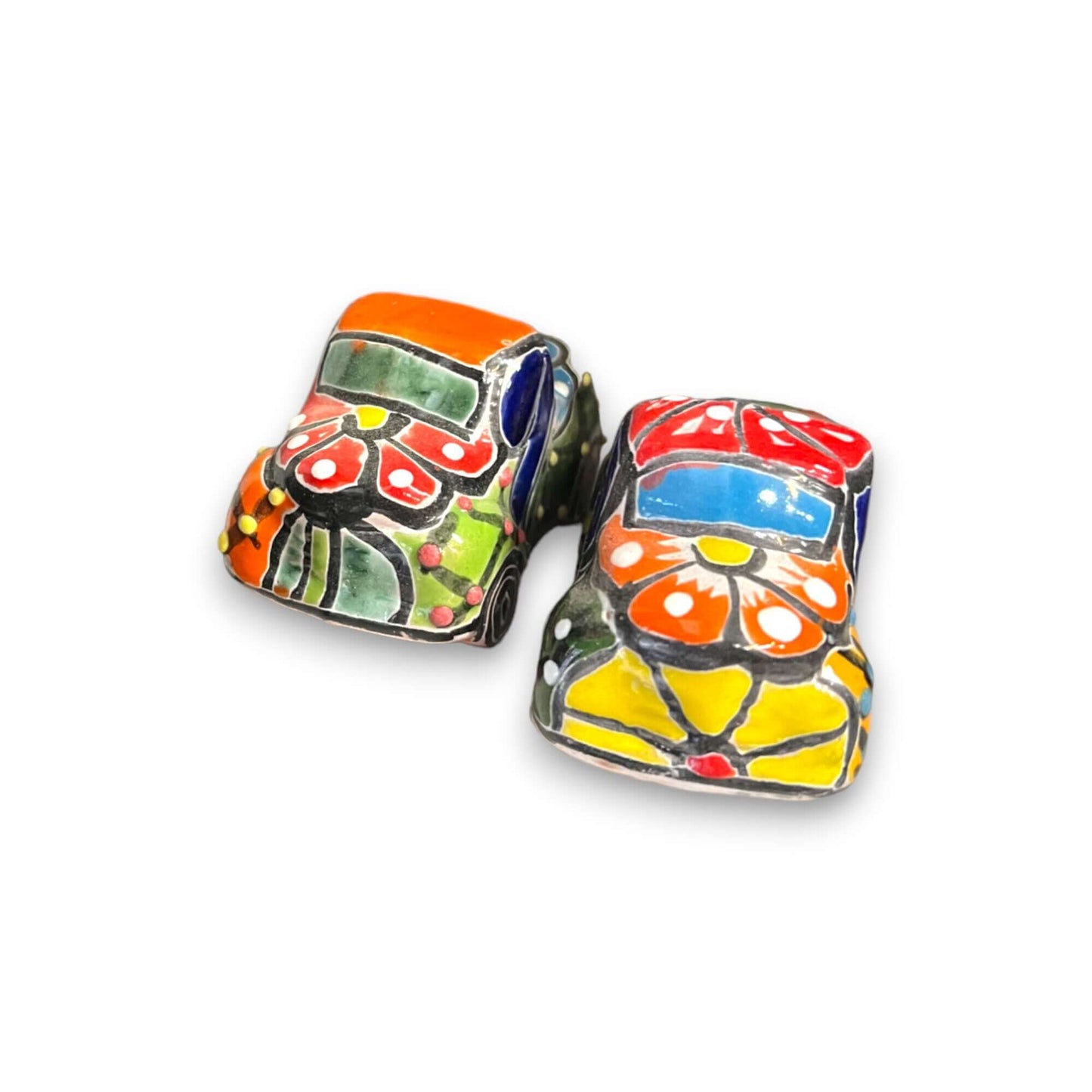 Hand-painted Talavera Truck Figurine | Mexican Artisanal Whimsy