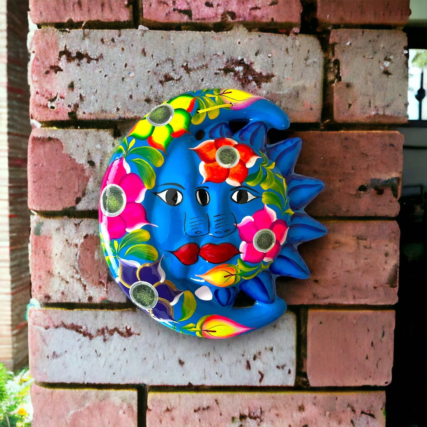 Handmade Guerrero Sun and Moon Eclipse Art | Mexican Pottery