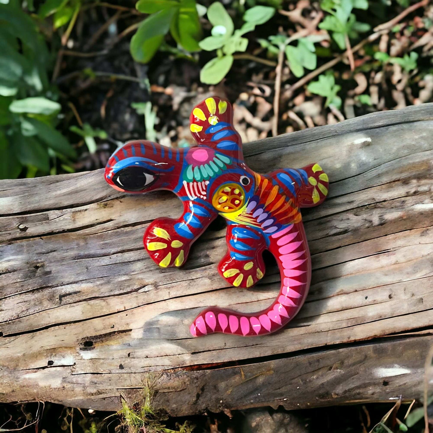 Talavera Lizard Figurine | Mexican Handmade Wall Decor