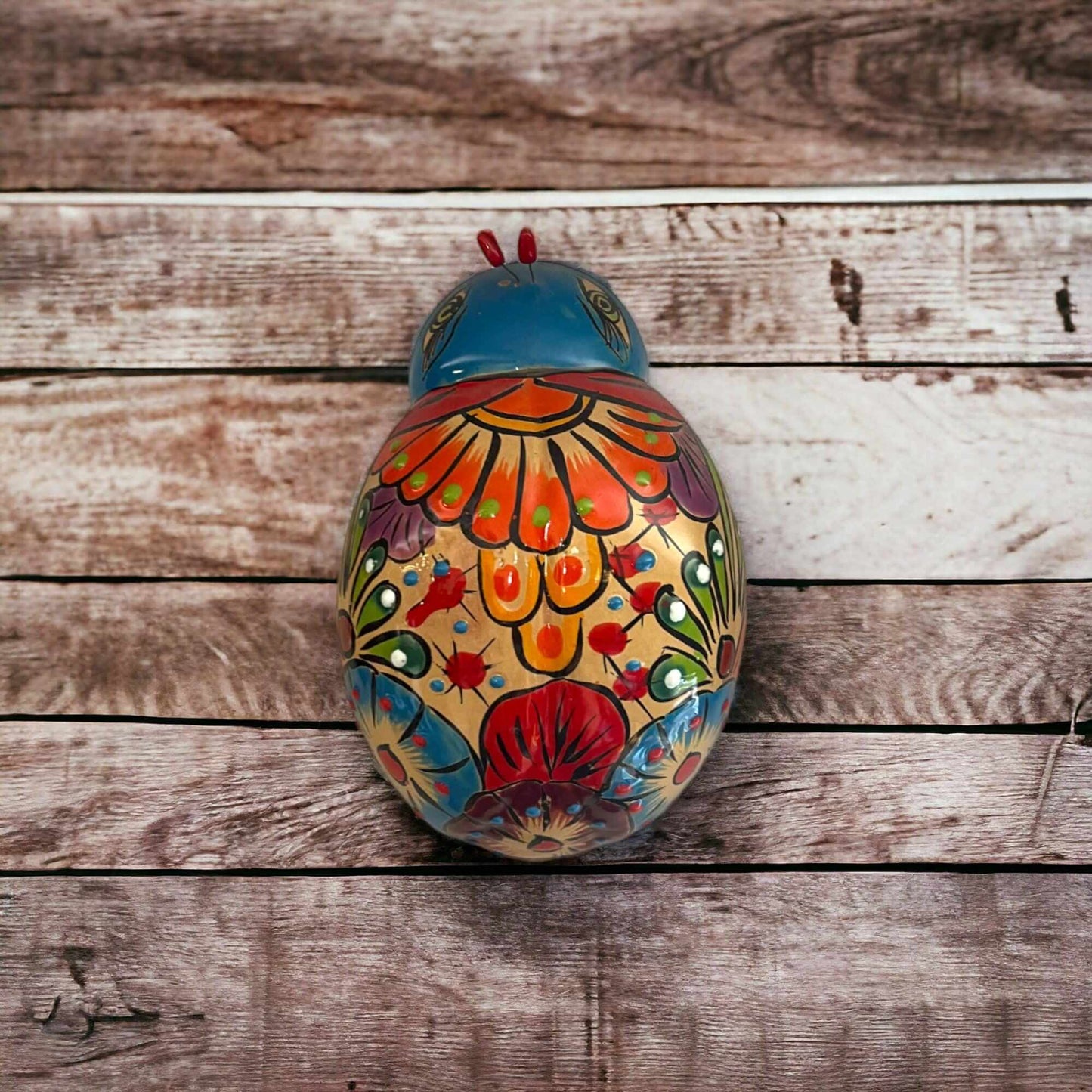 Handmade Talavera Ladybug Wall Art | Colorful Mexican Ceramic Decor