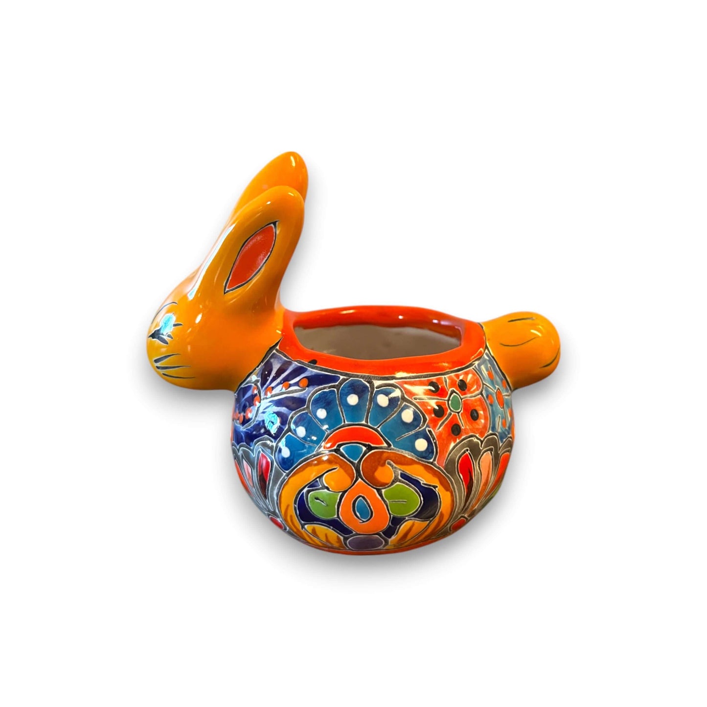 Talavera Rabbit Planter | Handmade Mexican Bunny Pot