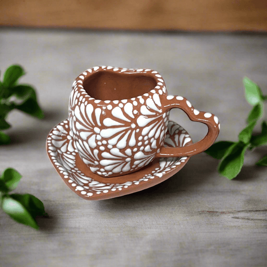 9-Piece Heart Mug & Pitcher Set | Handmade Mexican Pottery